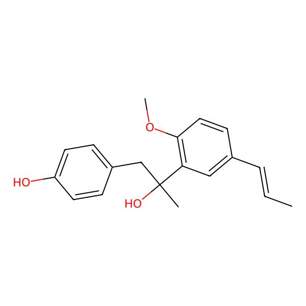 2D Structure of 4-[(2S)-2-hydroxy-2-[2-methoxy-5-[(E)-prop-1-enyl]phenyl]propyl]phenol