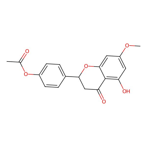 2D Structure of [4-[(2S)-5-hydroxy-7-methoxy-4-oxo-2,3-dihydrochromen-2-yl]phenyl] acetate
