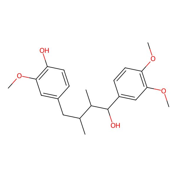 2D Structure of 4-[(2S,3R,4R)-4-(3,4-dimethoxyphenyl)-4-hydroxy-2,3-dimethylbutyl]-2-methoxyphenol