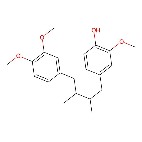 2D Structure of 4-((2S,3S)-4-(3,4-Dimethoxyphenyl)-2,3-dimethylbutyl)-2-methoxyphenol
