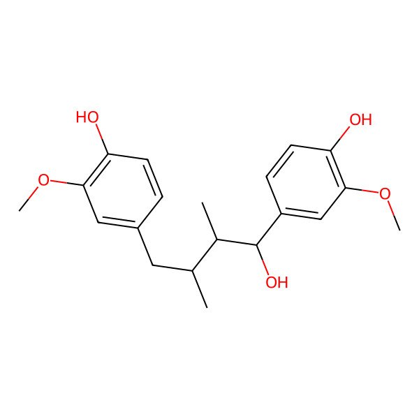 2D Structure of 4-[(2S,3S,4R)-4-hydroxy-4-(4-hydroxy-3-methoxyphenyl)-2,3-dimethylbutyl]-2-methoxyphenol
