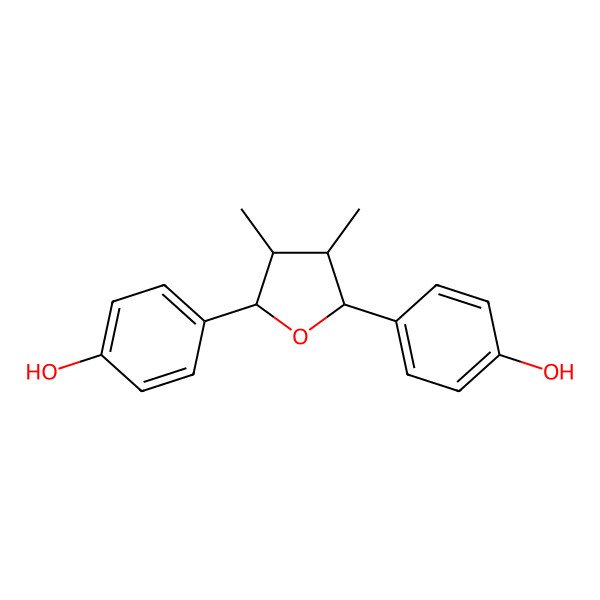 2D Structure of 4-[(2S,3S,4S,5R)-5-(4-hydroxyphenyl)-3,4-dimethyloxolan-2-yl]phenol