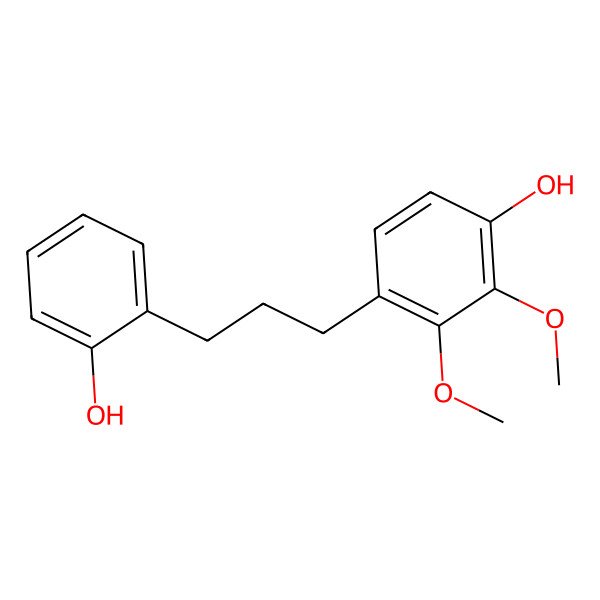 2D Structure of 4-[3-(2-Hydroxyphenyl)propyl]-2,3-dimethoxyphenol