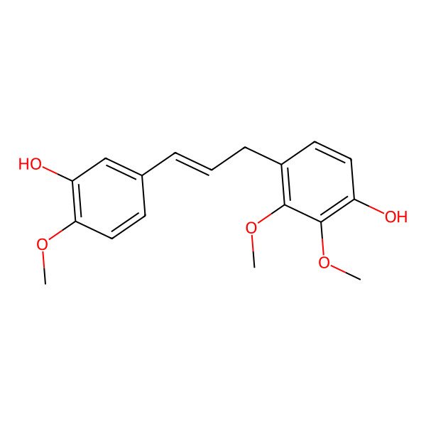 2D Structure of 4-[3-(3-Hydroxy-4-methoxyphenyl)prop-2-enyl]-2,3-dimethoxyphenol