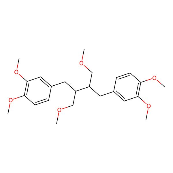 2D Structure of 4-[3-[(3,4-Dimethoxyphenyl)methyl]-4-methoxy-2-(methoxymethyl)butyl]-1,2-dimethoxybenzene