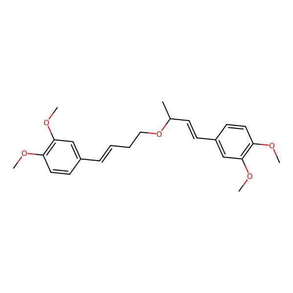 2D Structure of 4-[3-[4-(3,4-Dimethoxyphenyl)but-3-enoxy]but-1-enyl]-1,2-dimethoxybenzene