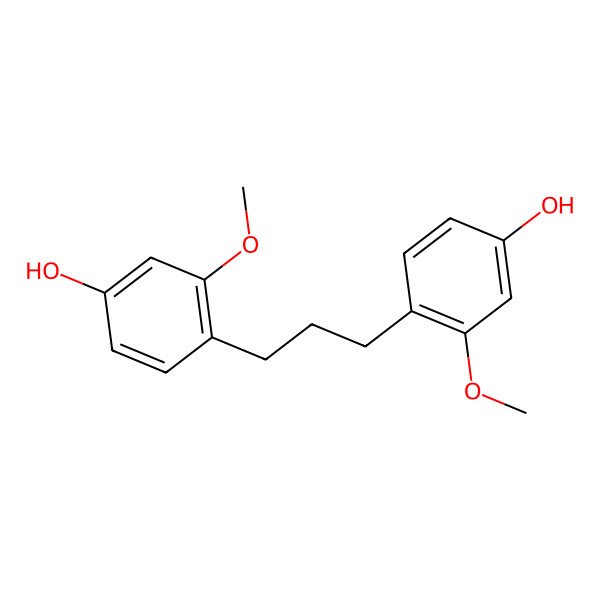 2D Structure of 4-[3-(4-Hydroxy-2-methoxyphenyl)propyl]-3-methoxyphenol