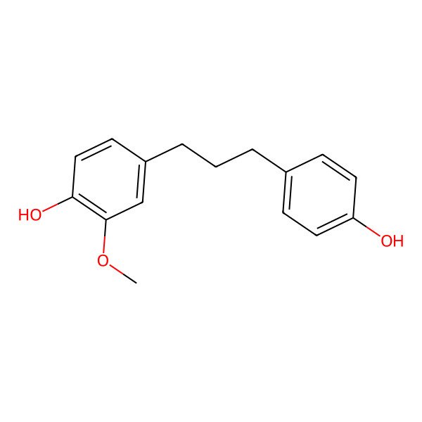 2D Structure of 4-[3-(4-Hydroxyphenyl)propyl]-2-methoxyphenol
