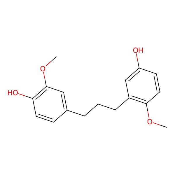 2D Structure of 4-[3-(5-Hydroxy-2-methoxyphenyl)propyl]-2-methoxyphenol