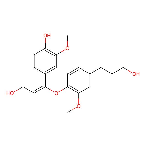 2D Structure of 4-[3-Hydroxy-1-[4-(3-hydroxypropyl)-2-methoxyphenoxy]prop-1-enyl]-2-methoxyphenol
