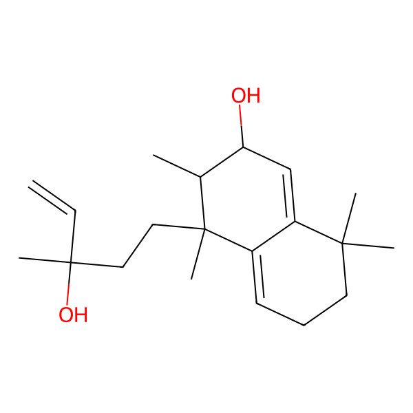 2D Structure of 4-(3-Hydroxy-3-methylpent-4-enyl)-3,4,8,8-tetramethyl-2,3,6,7-tetrahydronaphthalen-2-ol