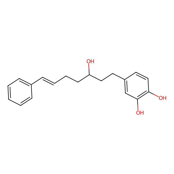 2D Structure of 4-(3-Hydroxy-7-phenylhept-6-en-1-yl)benzene-1,2-diol 2D Structure of 4-(3-Hydroxy-7-phenylhept-6-en-1-yl)benzene-1,2-diol