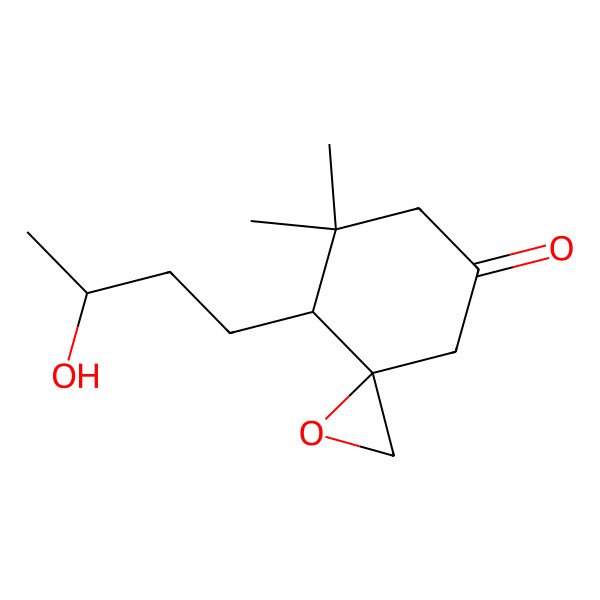 2D Structure of 4-(3-Hydroxybutyl)-5,5-dimethyl-1-oxaspiro[2.5]octan-7-one