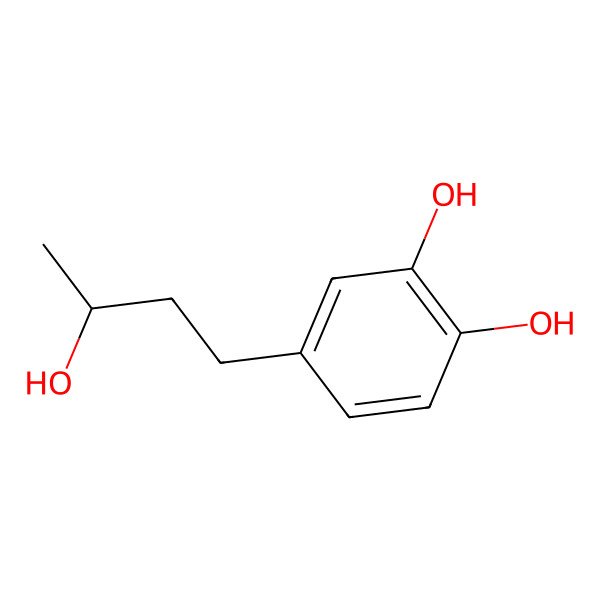 2D Structure of 4-(3-Hydroxybutyl)benzene-1,2-diol