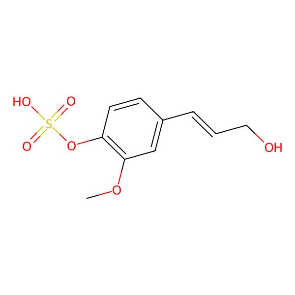 2D Structure of [4-(3-Hydroxyprop-1-enyl)-2-methoxyphenyl] hydrogen sulfate