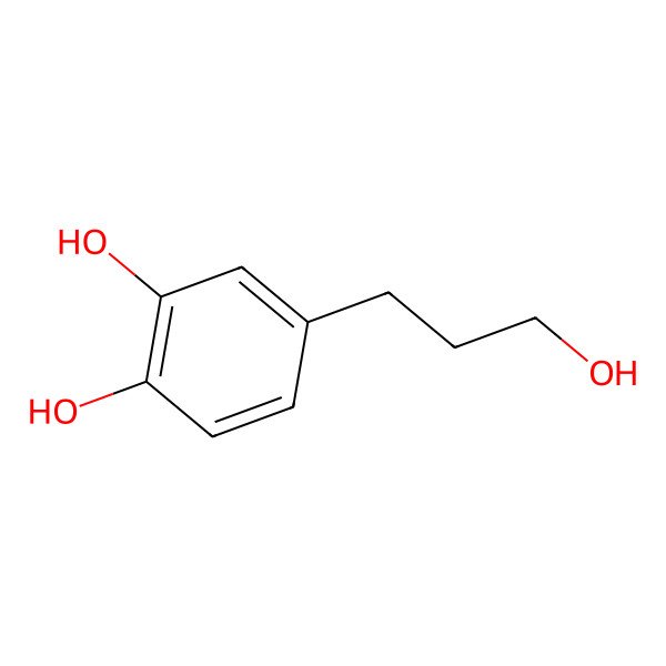 2D Structure of 4-(3-Hydroxypropyl)benzene-1,2-diol