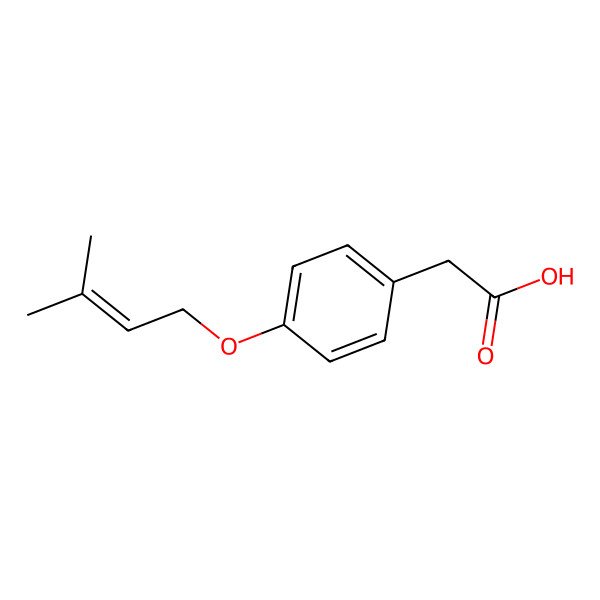 2D Structure of 4-(3-Methyl-2-butenyl) oxy 1-phenyl acetic acid