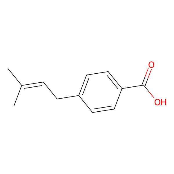 2D Structure of 4-(3-Methylbut-2-enyl)benzoic acid 2D Structure of 4-(3-Methylbut-2-enyl)benzoic acid