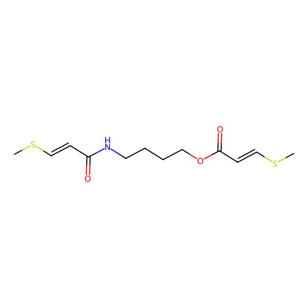2D Structure of 4-(3-Methylsulfanylprop-2-enoylamino)butyl 3-methylsulfanylprop-2-enoate 2D Structure of 4-(3-Methylsulfanylprop-2-enoylamino)butyl 3-methylsulfanylprop-2-enoate