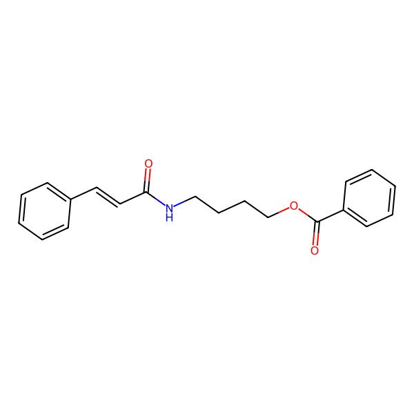 2D Structure of 4-(3-Phenylprop-2-enoylamino)butyl benzoate 2D Structure of 4-(3-Phenylprop-2-enoylamino)butyl benzoate