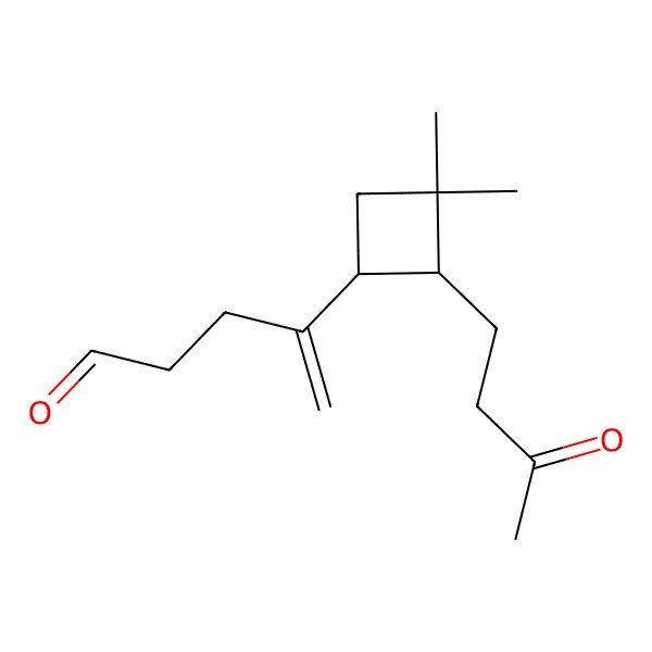 2D Structure of 4-[3,3-Dimethyl-2-(3-oxobutyl)cyclobutyl]pent-4-enal