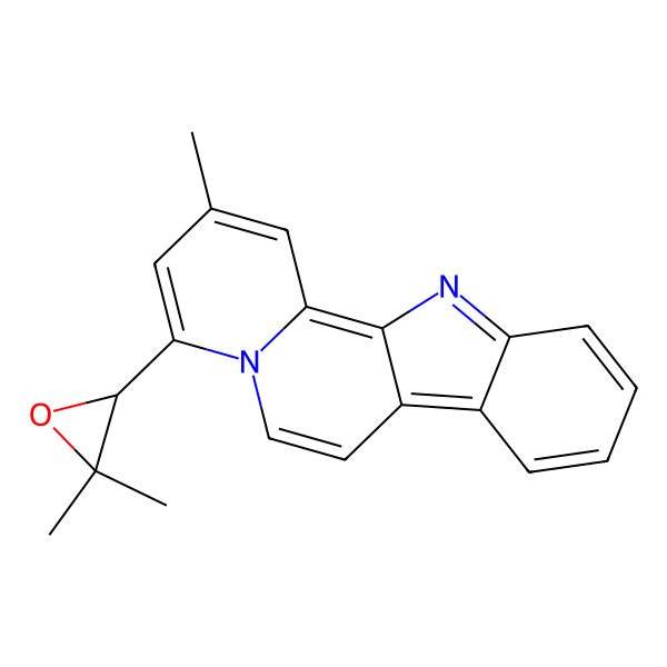 2D Structure of 4-(3,3-Dimethyloxiran-2-yl)-2-methylindolo[2,3-a]quinolizine