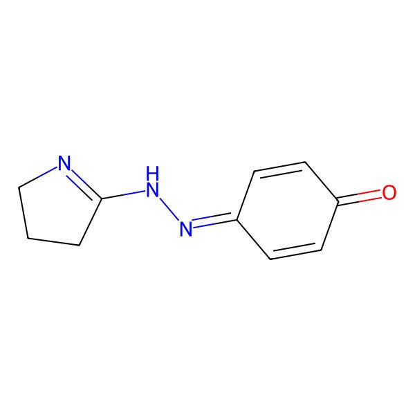 2D Structure of 4-(3,4-dihydro-2H-pyrrol-5-ylhydrazinylidene)cyclohexa-2,5-dien-1-one