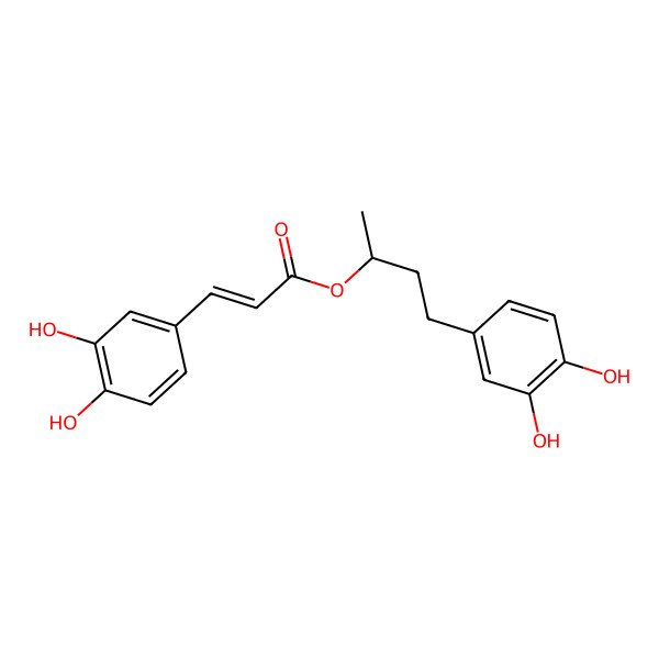 2D Structure of 4-(3,4-Dihydroxyphenyl)butan-2-yl 3-(3,4-dihydroxyphenyl)prop-2-enoate