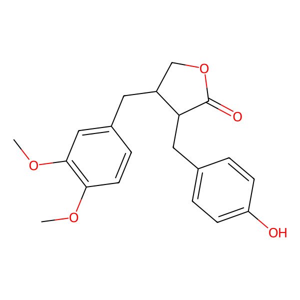 2D Structure of 4-(3,4-Dimethoxybenzyl)-3-(4-hydroxybenzyl)dihydro-2(3H)-furanone 2D Structure of 4-(3,4-Dimethoxybenzyl)-3-(4-hydroxybenzyl)dihydro-2(3H)-furanone