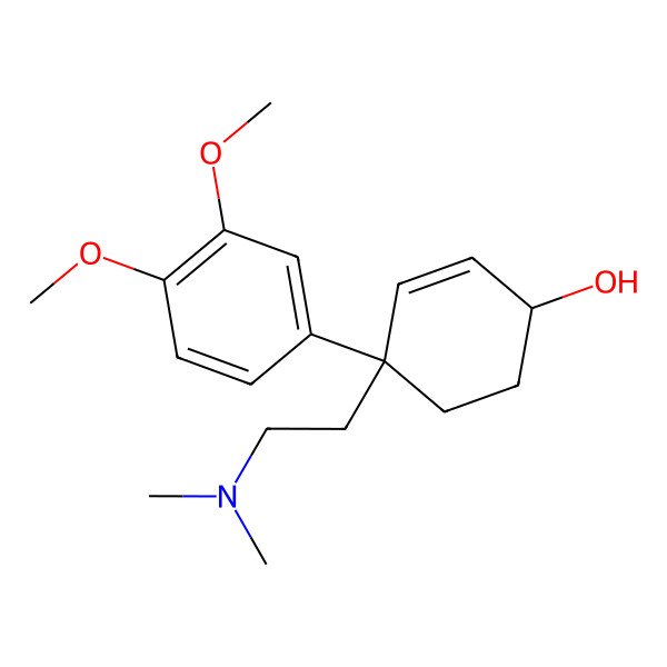 2D Structure of 4-(3,4-Dimethoxyphenyl)-4-[2-(dimethylamino)ethyl]cyclohex-2-en-1-ol