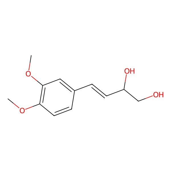 2D Structure of 4-(3,4-Dimethoxyphenyl)but-3-ene-1,2-diol