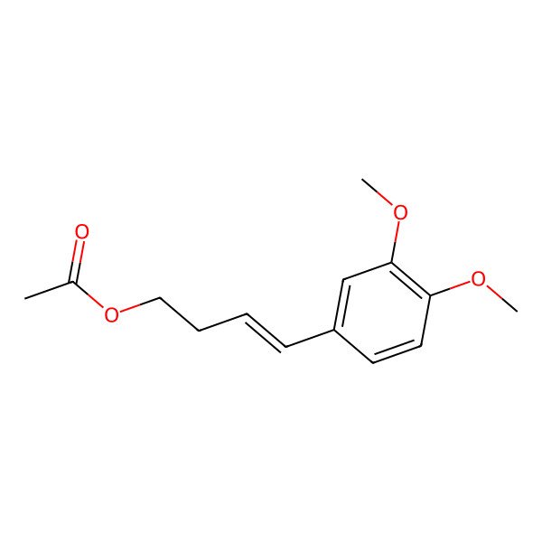 2D Structure of 4-(3,4-Dimethoxyphenyl)but-3-enyl acetate