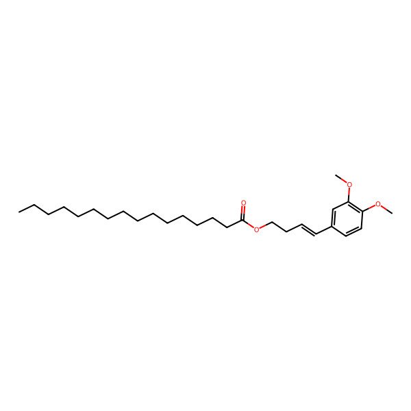 2D Structure of 4-(3,4-Dimethoxyphenyl)but-3-enyl hexadecanoate