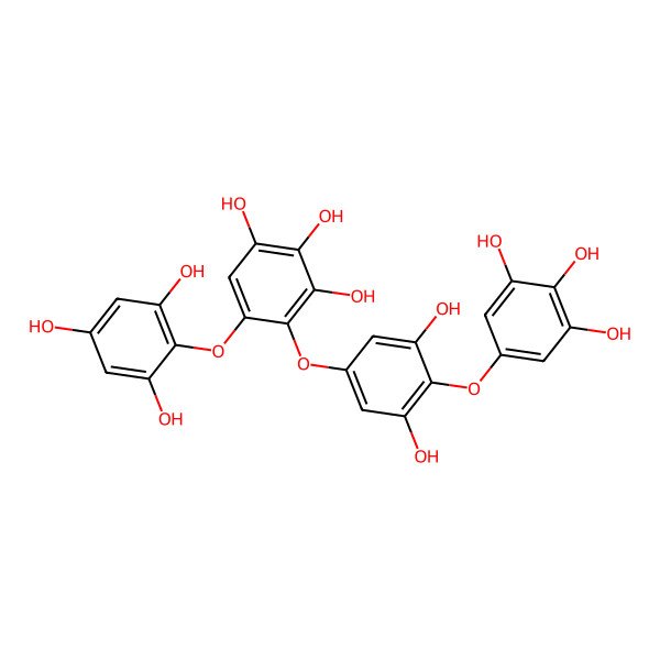 2D Structure of 4-[3,5-Dihydroxy-4-(3,4,5-trihydroxyphenoxy)phenoxy]-5-(2,4,6-trihydroxyphenoxy)benzene-1,2,3-triol