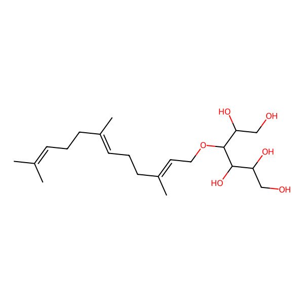 2D Structure of 4-(3,7,11-Trimethyldodeca-2,6,10-trienoxy)hexane-1,2,3,5,6-pentol