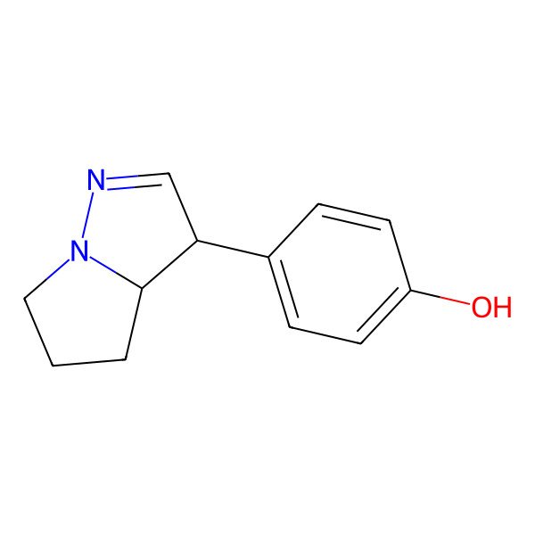 2D Structure of 4-(3a,4,5,6-tetrahydro-3H-pyrrolo[1,2-b]pyrazol-3-yl)phenol