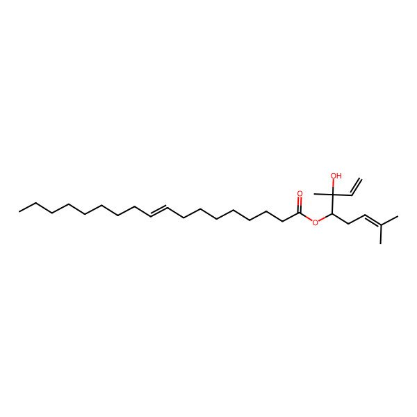 2D Structure of 4-<(3R,4S)-3-hydroxy-3,7-dimethylocta-1,6-dienyl> (Z)-9-octadecenoate