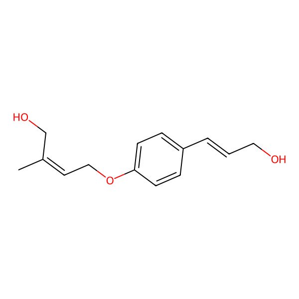 2D Structure of 4-[4-(3-Hydroxyprop-1-enyl)phenoxy]-2-methylbut-2-en-1-ol