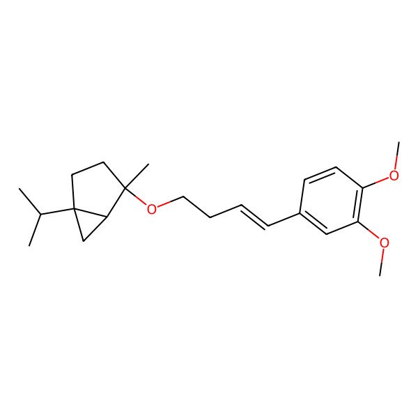 2D Structure of 4-[4-(3,4-Dimethoxyphenyl)but-3-enoxy]-4-methyl-1-propan-2-ylbicyclo[3.1.0]hexane