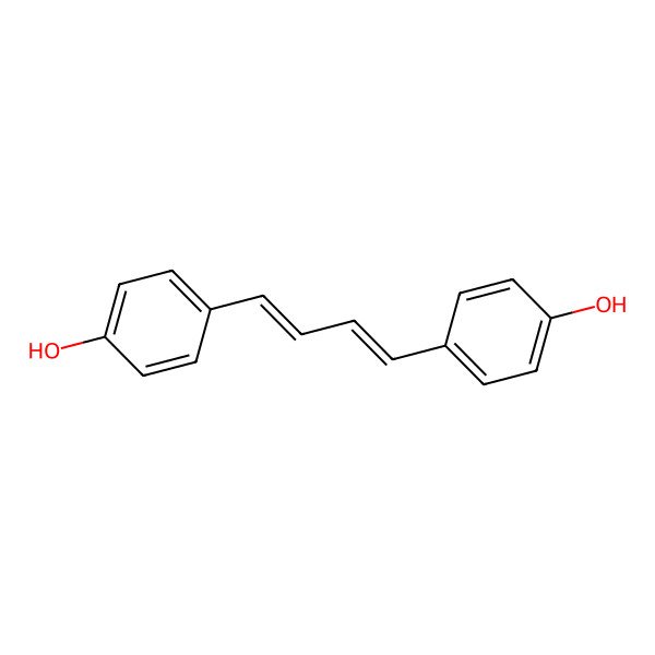 2D Structure of 4-[4-(4-Hydroxyphenyl)buta-1,3-dienyl]phenol