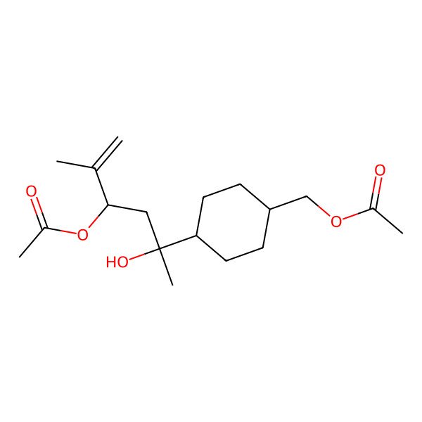 2D Structure of [4-(4-Acetyloxy-2-hydroxy-5-methylhex-5-en-2-yl)cyclohexyl]methyl acetate