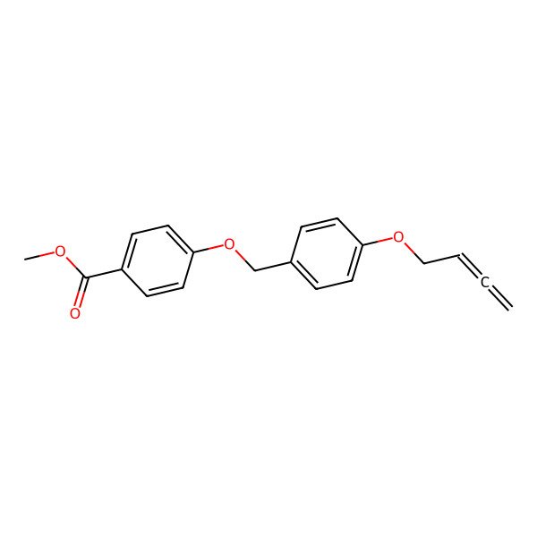 2D Structure of 4-(4-Buta-2,3-dienyloxy-benzyloxy)-benzoic acid methyl ester