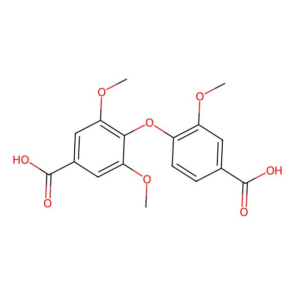 2D Structure of 4-(4-Carboxy-2-methoxyphenoxy)-3,5-dimethoxybenzoic acid