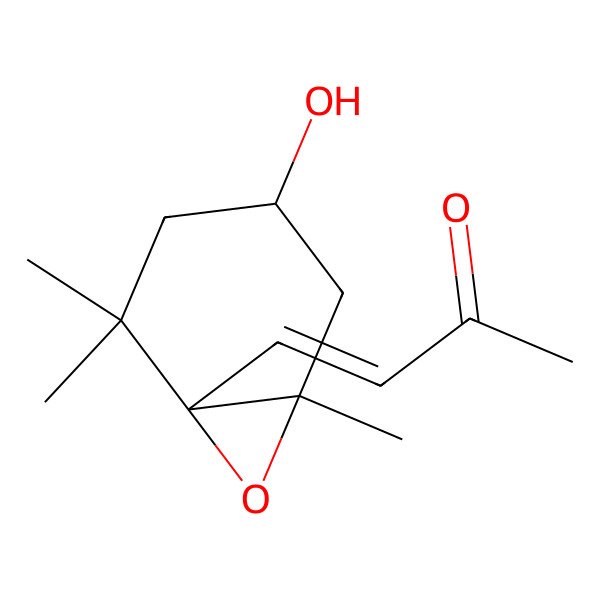 2D Structure of 4-(4-Hydroxy-2,2,6-trimethyl-7-oxabicyclo[4.1.0]hept-1-yl)-3-buten-2-one