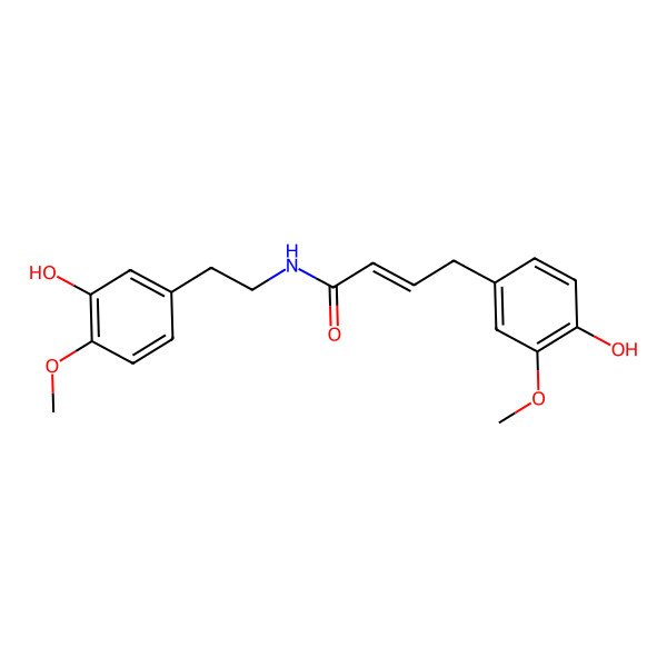 2D Structure of 4-(4-hydroxy-3-methoxyphenyl)-N-[2-(3-hydroxy-4-methoxyphenyl)ethyl]but-2-enamide