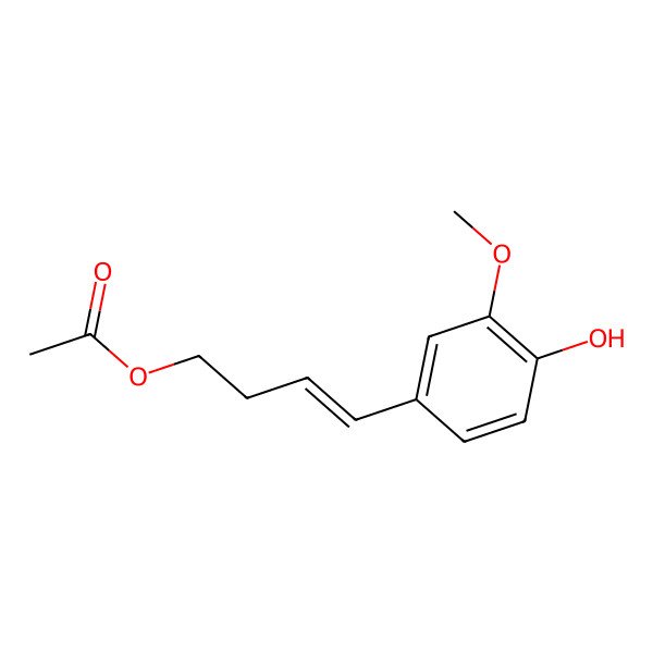 2D Structure of 4-(4-Hydroxy-3-methoxyphenyl)but-3-enyl acetate