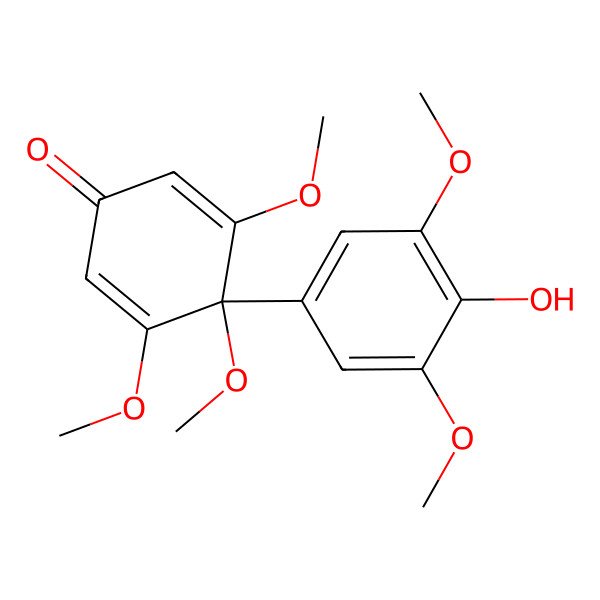 2D Structure of 4-(4-Hydroxy-3,5-dimethoxyphenyl)-3,4,5-trimethoxycyclohexa-2,5-dien-1-one