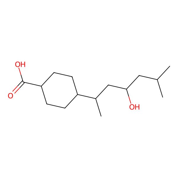 2D Structure of 4-(4-Hydroxy-6-methylheptan-2-yl)cyclohexane-1-carboxylic acid