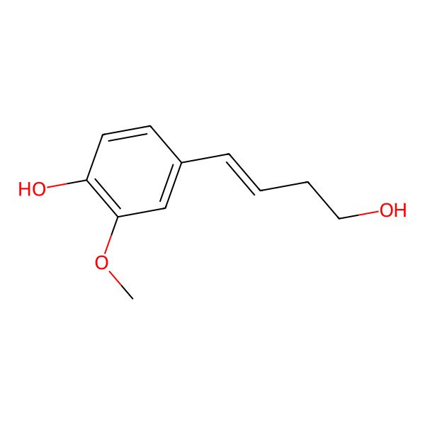 2D Structure of 4-(4-Hydroxybut-1-enyl)-2-methoxyphenol