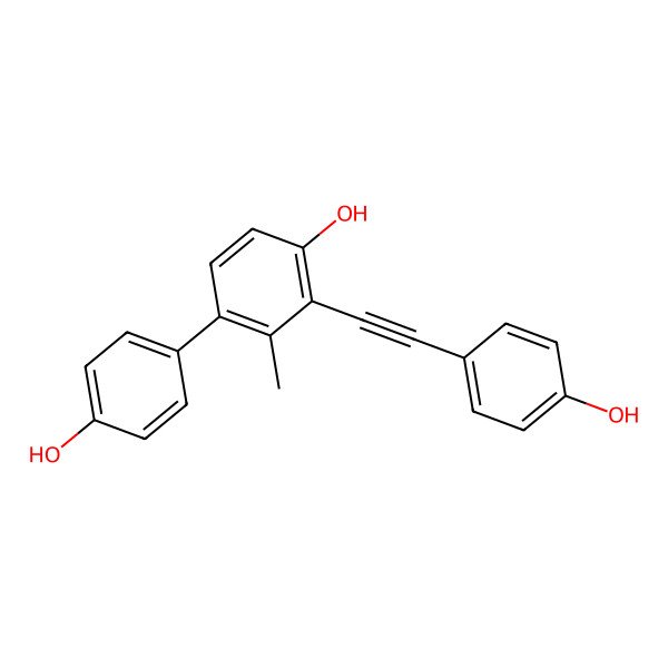 2D Structure of 4-(4-Hydroxyphenyl)-2-[2-(4-hydroxyphenyl)ethynyl]-3-methylphenol